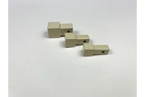 Q szögletes porfestett bahama beige alumínium kapszula 8mm