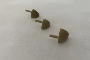 C íves sötétbeige PVC külső kapszula 12,5mm