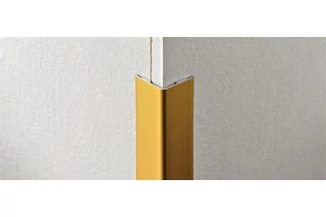 Sarokélvédő arany eloxált alumínium öntapadós profil 25x25mmx2,7m