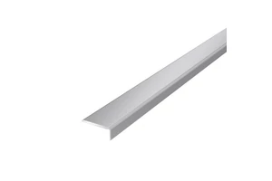 Szögletes utólagos öntapadós ezüst eloxált alumínium lépcső profil 10x25mmx1m