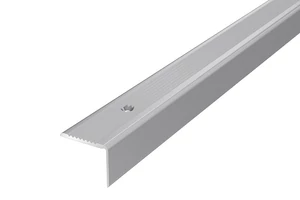 Szögletes utólagos lecsavarozható ezüst eloxált alumínium lépcső profil 20x25mmx0,9m