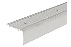 Szögletes utólagos lecsavarozható ezüst eloxált alumínium lépcső profil 25x40mmx0,9m