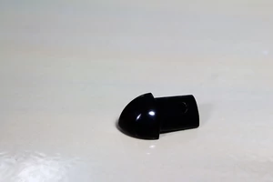 C íves porfestett fekete alumínium külső kapszula 12,5mm